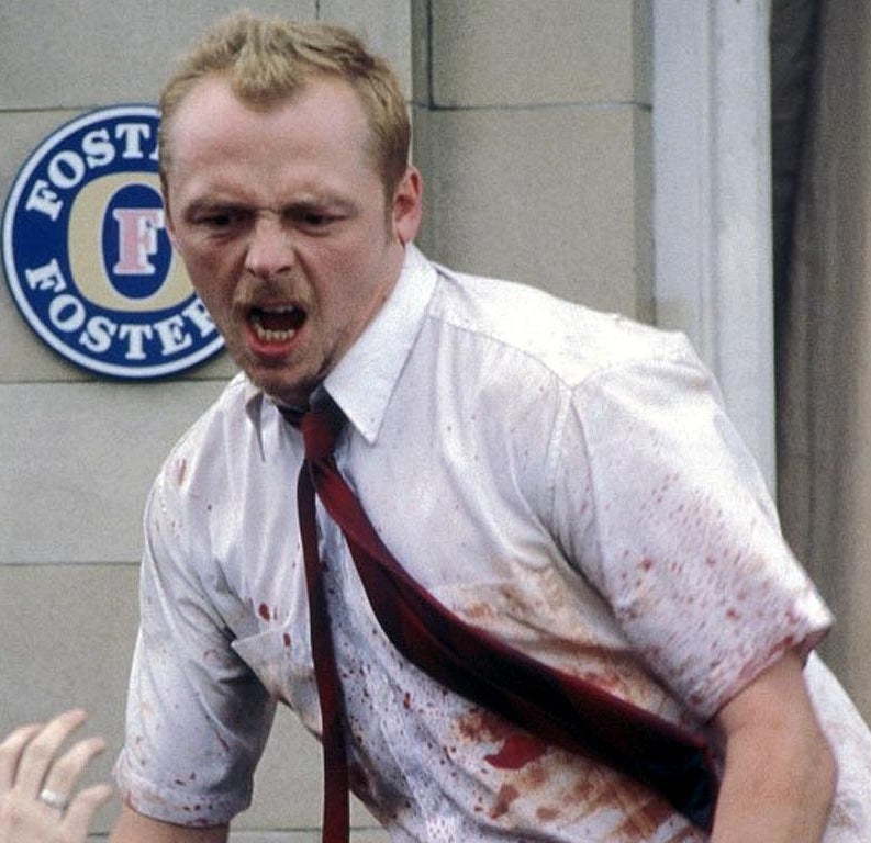 As Shaun in Shaun of the Dead