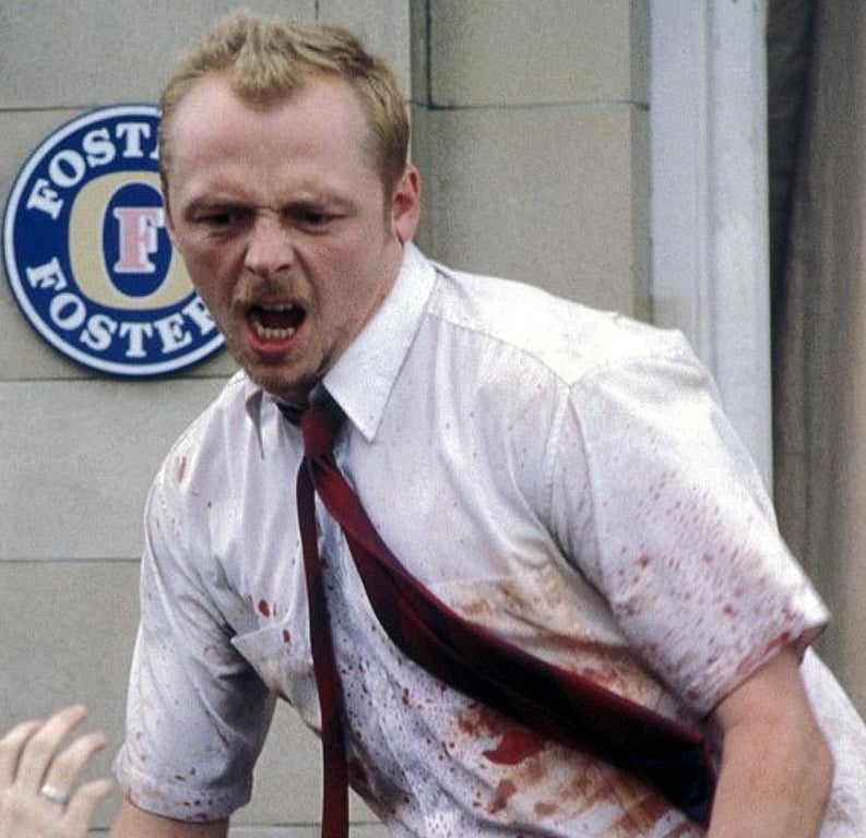 As Shaun in Shaun of the Dead