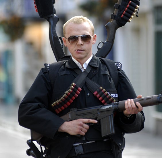 As Nicholas Angel in Hot Fuzz