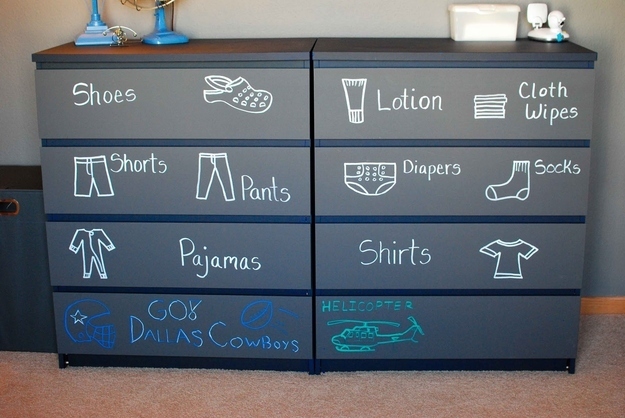 As a helpful labeling tool to keep a child organized.