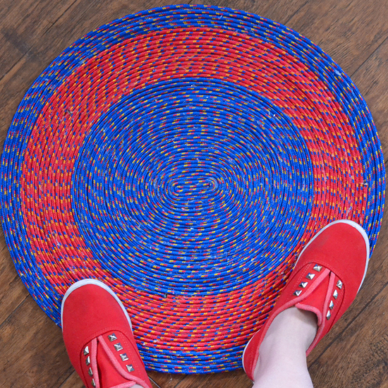 Cover up all the stains that are bound to come about with this no-sew rug made out of rope! Make sure your hot glue gun is ready to work for this one.