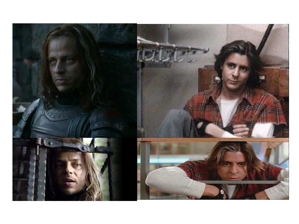 Assassin's creed meets "Breakfast Club" with these two brooding heartbreakers. But if we had a secret mission, we'd stick with Jaquen since Judd's iconic character fell through the ceiling when he tried to sneak around his school via the ventilation system.