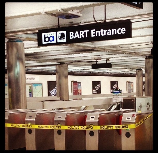 BART during the strike.