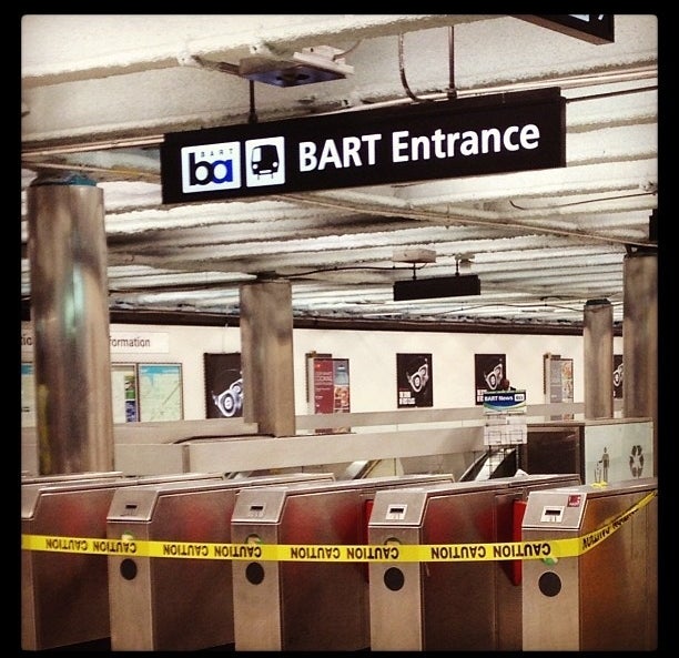 BART during the strike.