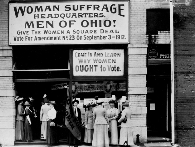 Women deserve the same treatment as men? What a novel idea. It wasn't until about the last 100 years that feminist movements finally convinced society that women deserved equal opportunities at things like voting and higher education.