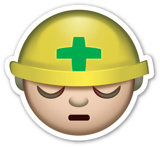 Was I the only one who thought this was just a guy in a yellow hat with a green cross on it? Go figure.