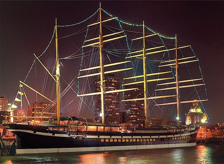 The Moshulu was launched as a seafaring vessel in 1904, and as a restaurant in 2003. After sailing the seven seas and fighting in World Wars, she's now docked in Philadelphia, where diners can enjoy fine artisan cheeses.