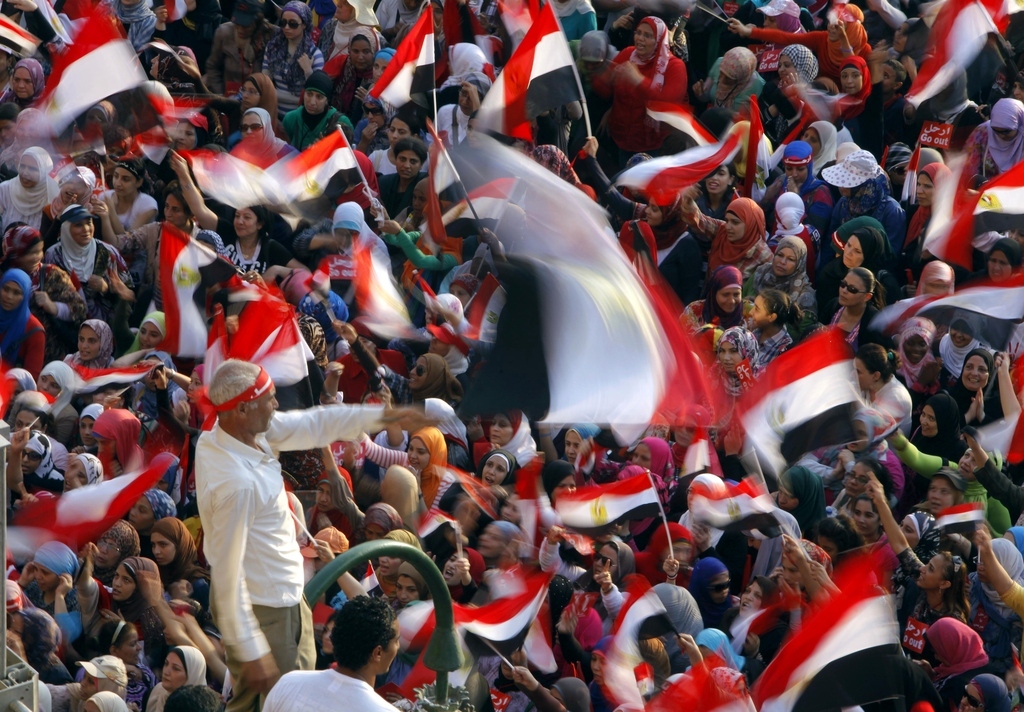 Opponents of Egypt's President Morsi in Tahrir Square.