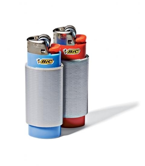 Pack duct tape around a lighter or water bottle to save space.