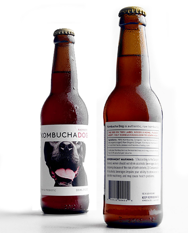 Bottled in classic simple beer bottles, the labels feature the beautiful dog photography of Michael Faye.