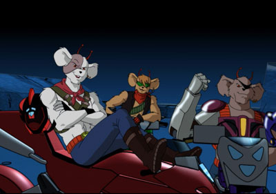 Plot: On the planet Mars, there existed a race of mice who rode motorcycles and had a very similar culture and society to that of human beings. A gross race called the Plutarkians invades and destroys their race and home world. Three of them relocate to Chicago where they continue to fight the Plutarkians. Original run: September 18, 1993 – February 24, 1996Network: Channel 4 and Syndication