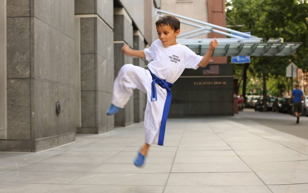 "Do you want to see a flying side kick?""I absolutely do."