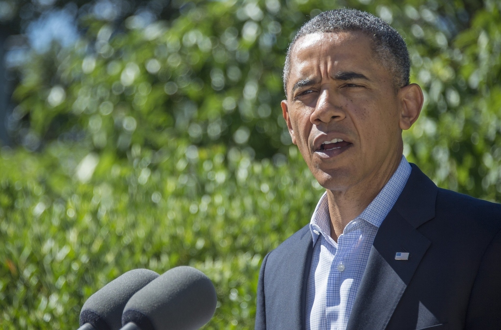 President Obama spoke Thursday from his rented vacation home on Martha’s Vineyard.