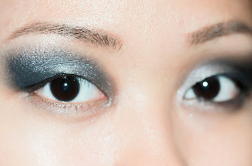 silver eye makeup for brown eyes
