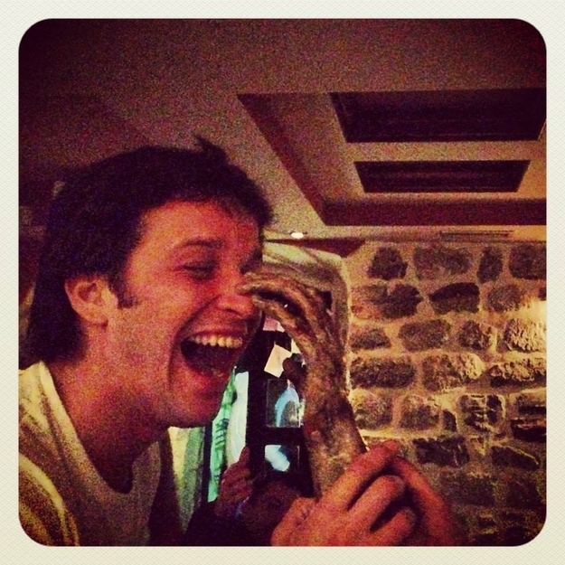 Grabby making friends with the local Montenegrins on their independence day. — at Kotor Montenegro.