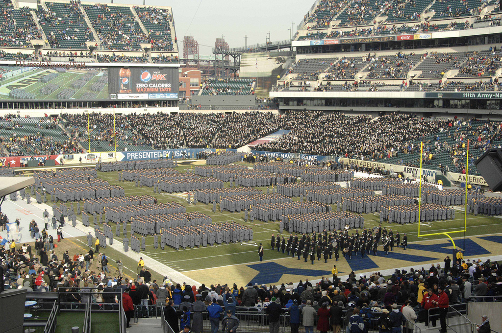 Origin: The annual Army-Navy game has taken place since 1890. Why it's awesome: Thousands of cadets solemnly marching in uniform. This tradition and game is about so much more than just football.