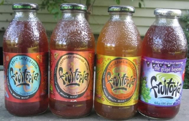 Fruitopia was Coke's answer to Snapple in 1994. "Fruit" was just kind of a suggestion, not really a description.