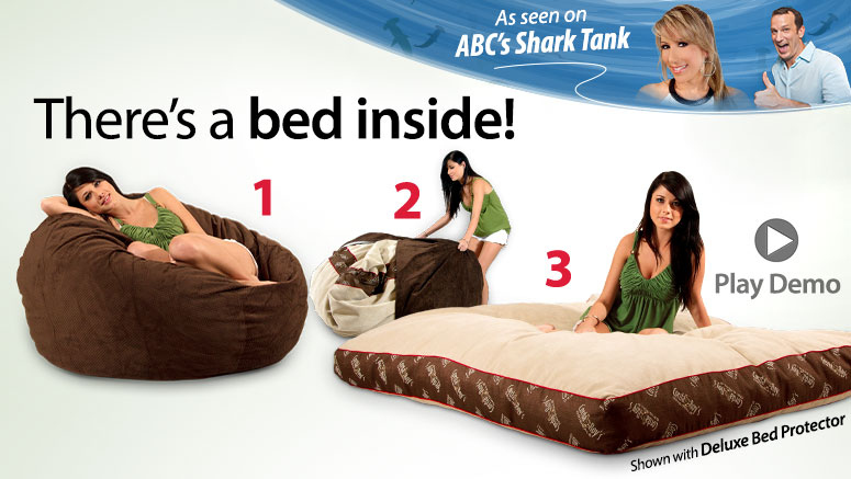 Beanbag chair that converts into a bed! Multipurpose for multi-fun! Hit the sack!