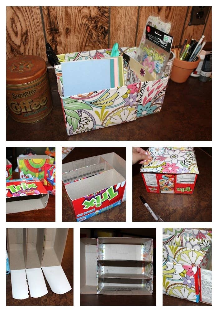 DIY Marker Organizer: Reuse a Cardboard Box - Smiling Colors