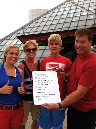 The Mallea's have a lot they're feeling guilty about:"Cracklin' Rosie" by Neil Diamond"Girls Girls Girls" by Motley CrueJonas Brothers- all of them"The Climb" by Miley Cyrus"Rainy Days And Mondays" by The Carpenters"Copacabana" by Barry Manilow