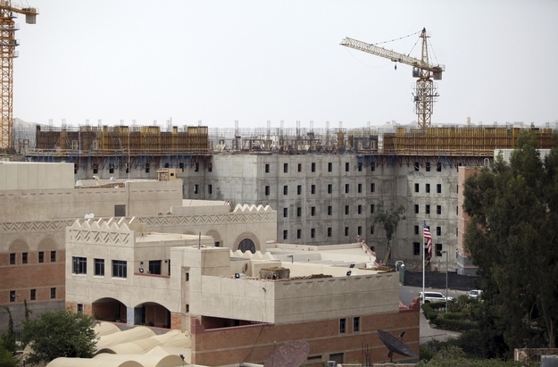 The compound of the U.S. Embassy in Sanaa, Yemen.