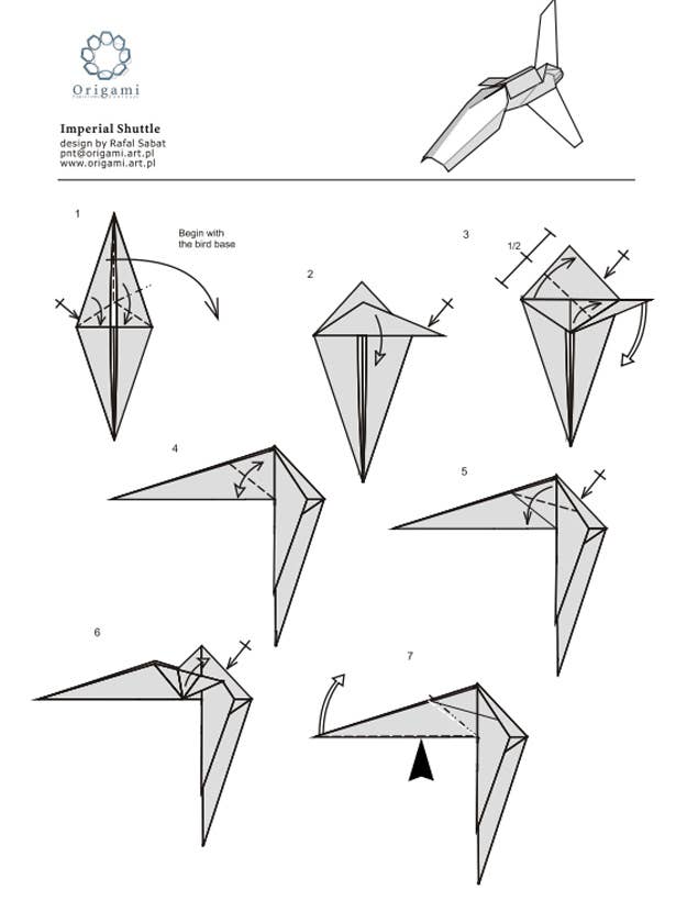 10 Diagrams To Create Your Own Star Wars Origami