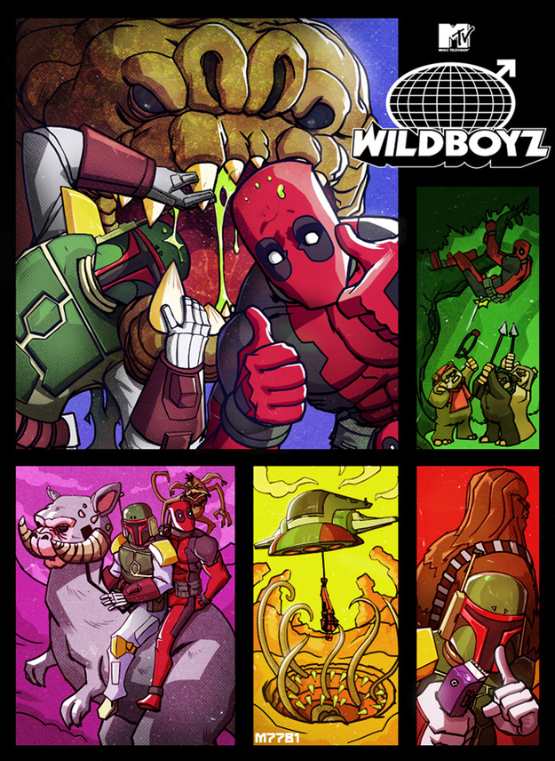 Yes, yes, I know, there are other characters Deadpool could team up with, but I just want to see him and Boba Fett be bros together now. All the terrifying beasts of the Star Wars universe are nothing to Deadpool and Boba Fett. Sarlaccs, rancors, and wookies alike are not only killable, they're prankable.All save the dreaded Ewoks. Even unkillable regenerating death dealers hide from those hideous monsters.