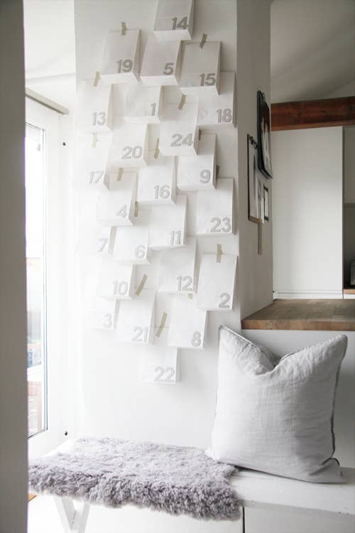 Paper bags, stencils and some pretty tape is all that you need.