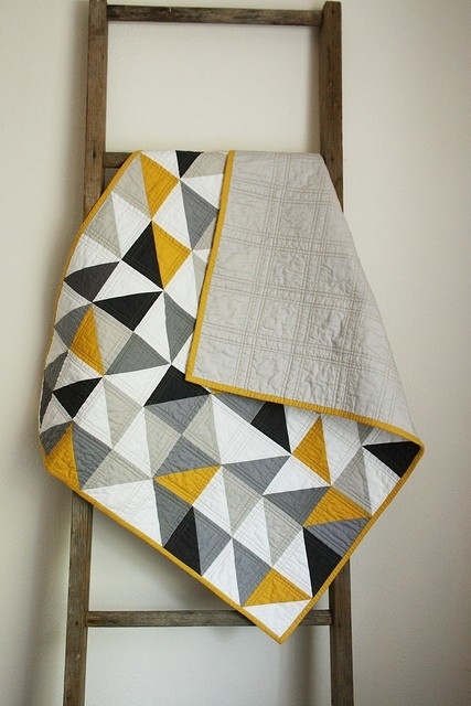 Gray, black, and yellow are an awesome and understated quilt palette. By CB Handmade on flickr.