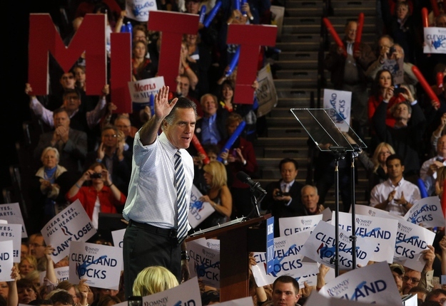 Romney in Cleveland Sunday.