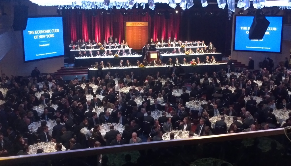 At this huge affair the featured speaker was Federal Reserve Chairman Ben Bernanke.