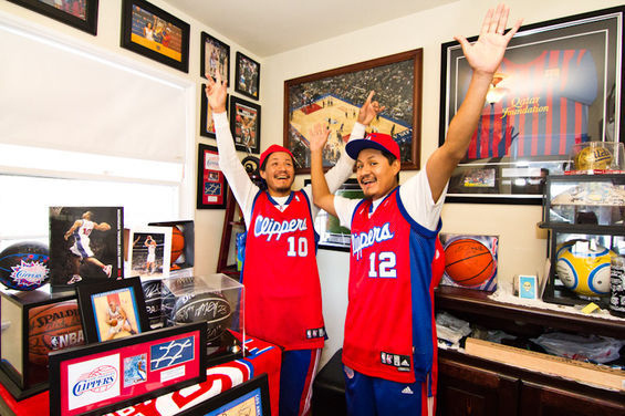 34 year-old UCLA alumni Gabriel and Adrian Hernandezare fraternal twins that have done everything together includingdorming at college. They are really excited about the star studdedlineup this year and the depth on the bench. Both brothers areconfident there is a championship just around the corner. The twins have been fans since 1988 when they were in 4th grade. Adrian explains that their father always rooted for the underdogs and viewed the Clippers as a blue collar team, the peoples team.