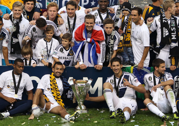 David Beckham Celebrates A Victorious, Final LA Galaxy Game