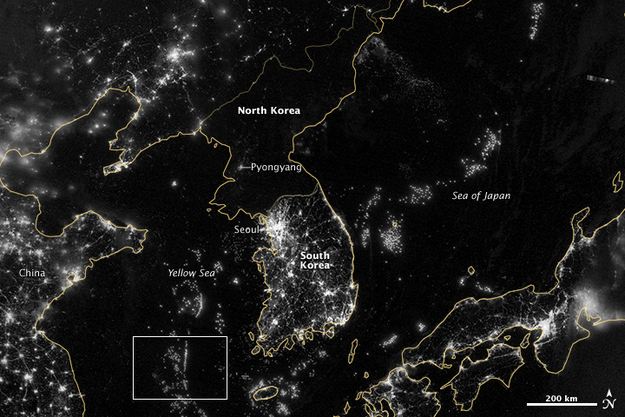 North Korea vs. South Korea.