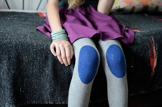 These DIY knee patch tights are adorable, too.