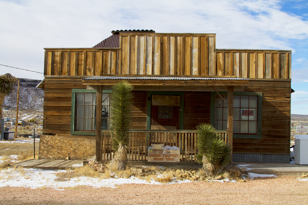 Gold was first discovered in Goldfield in 1902 and it quickly became the largest town in Nevada. In 1906, 20,000 people called Goldfield home. Today its population hovers around 250. So, what happened between then and now? In 1923 a moonshine planted exploded and burned down just about every building in town. The mine dried, and the people jumped ship. Rumor has it, however, that a new mine will begin operating outside of town next year.