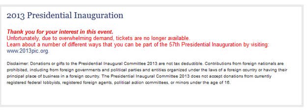 Oops Presidential Inaugural Committee Ticketmaster Send Out Link To Buy Tickets Early Please check with the 2021 presidential inaugural committee for ticket prices. buzzfeed news