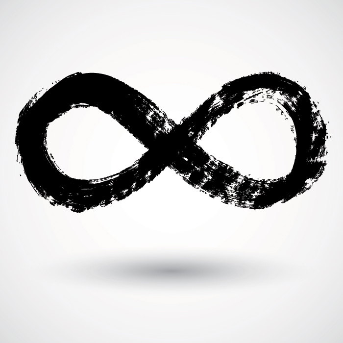 The infinity symbol.