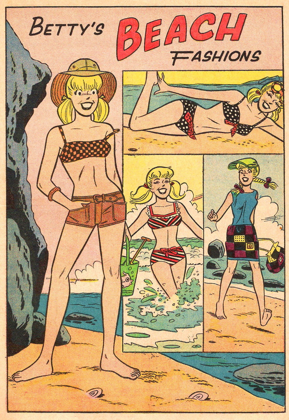 The polka-dotted one is cute, but why is Betty wearing what seems to be a welder's visor?
