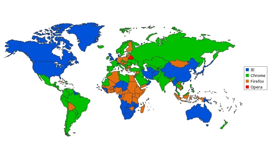 Los buscadores de Internet más populares de cada país: