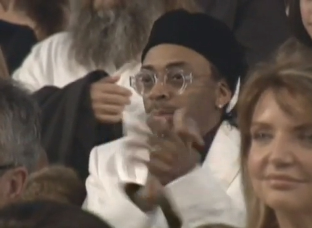 He never shows up for these things anymore, but he clapped for Fahrenheit 9/11.