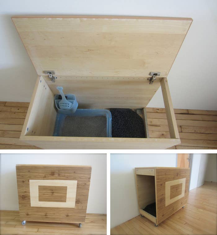 27 useful diy solutions for hiding the litter box