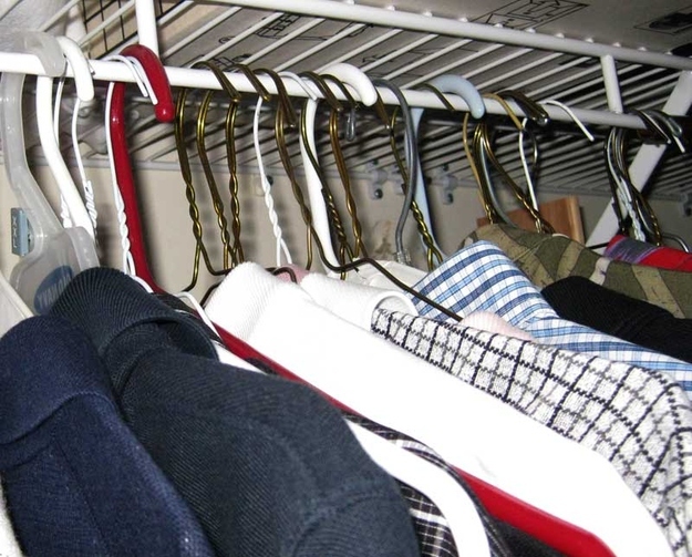 Use the hanger trick to get rid of clothes you don&#39;t wear anymore.