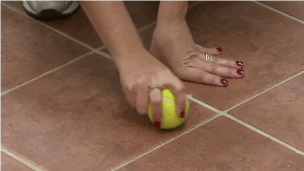 Rub a tennis ball on your floors to remove unsightly scuffs.