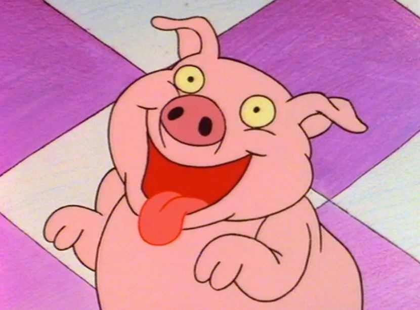 Arnold had a pig before people even knew they could be pets. Way ahead of his time.