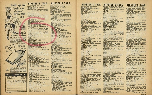 Wow, being cool is hard work! That's a lot of slang to learn (and this is only one page of the dictionary!).