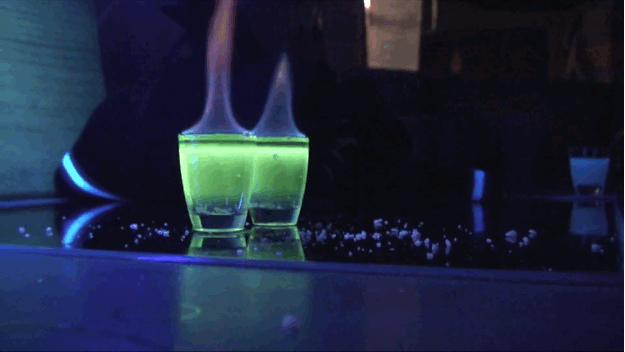 Sprinkle the Pop Rocks over the top for an even more impressive flaming effect: