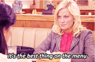 "Leslie bought between 228 and 343 waffles from JJ’s last year. That’s 4 to 7 waffles per week."