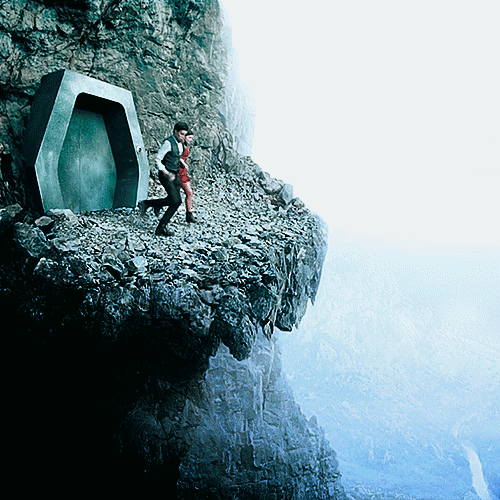 Similar to the Art Gallery illusion earlier, this protects the TARDIS from prying eyes. The only way to access the engine room is by jumping into a seemingly bottomless ravine.