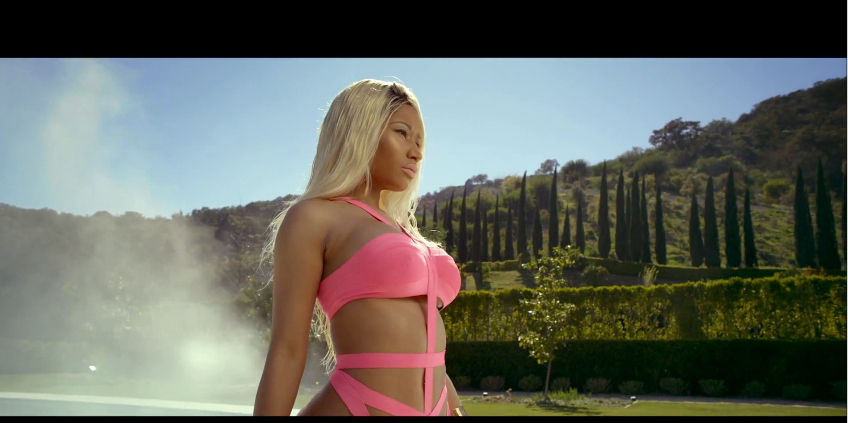 Once you get a good close up, though, BAM! It's Nicki. "That's not her," you scream in disbelief, "that bitch has green/pink/leopard hair!"